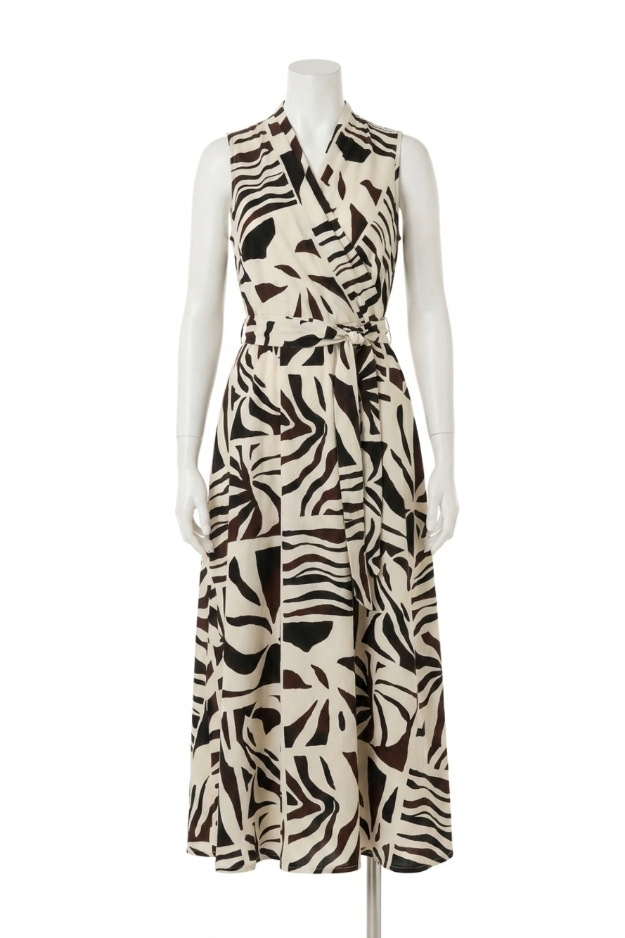 NEW JOSEPH RIBKOFF tropical fit and flare wrap dress
